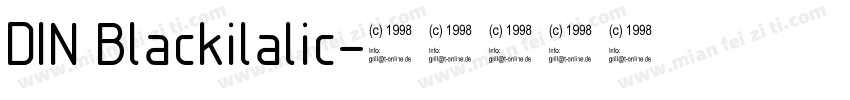 DIN Blackilalic字体转换